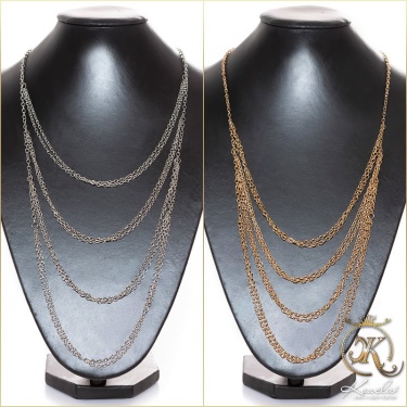 Trendy necklace / back chain Gold
